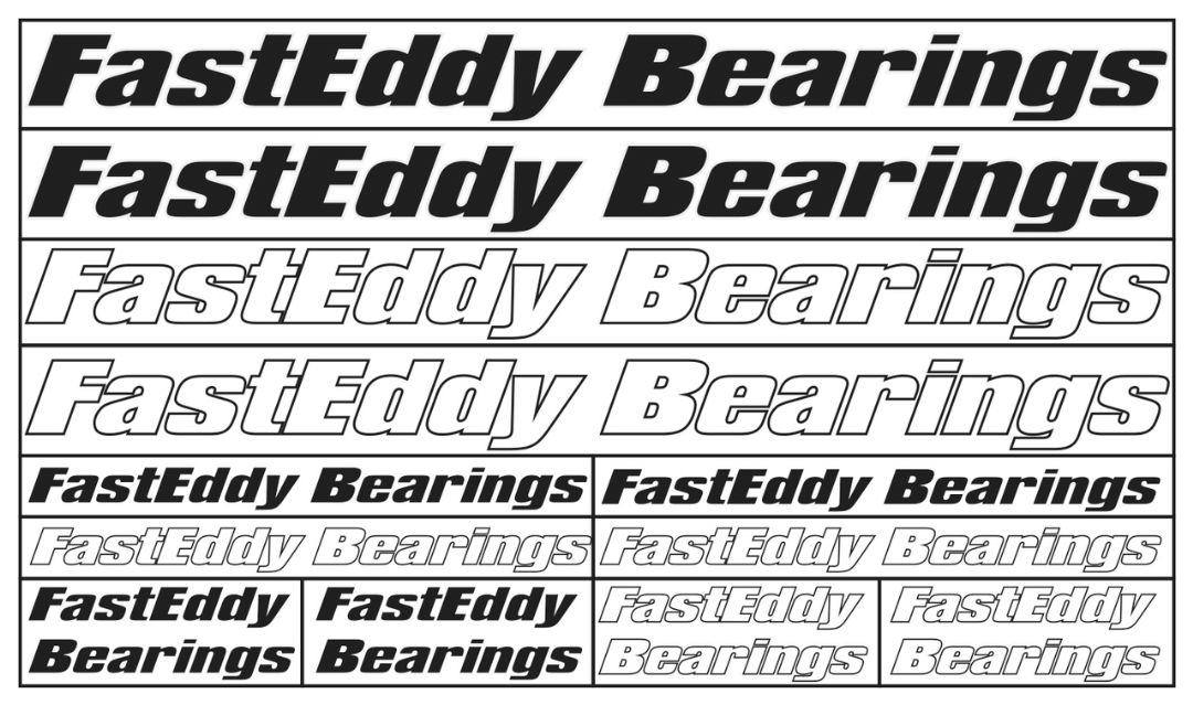 Fast Eddy Sticker Sheets - 12 stickers of 2 different colors (5)