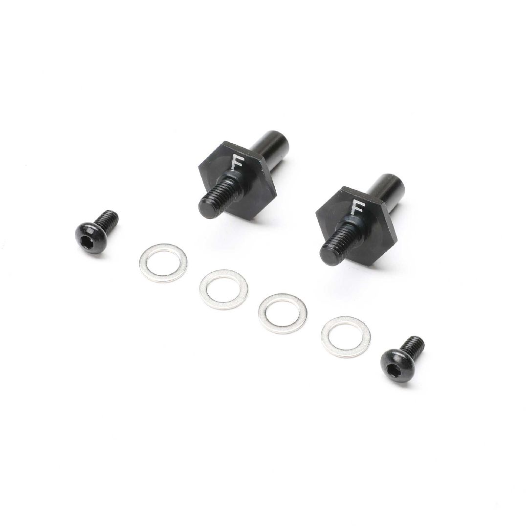 TLR Front Axle Set, Aluminum, Black, 12mm: 22S Sprint