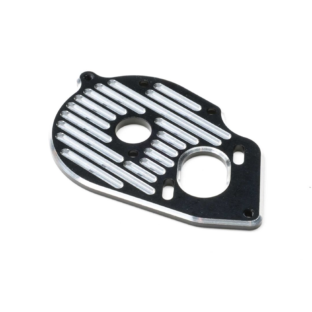 TLR Motor Plate, Machined Aluminum, Black: 22S Sprint