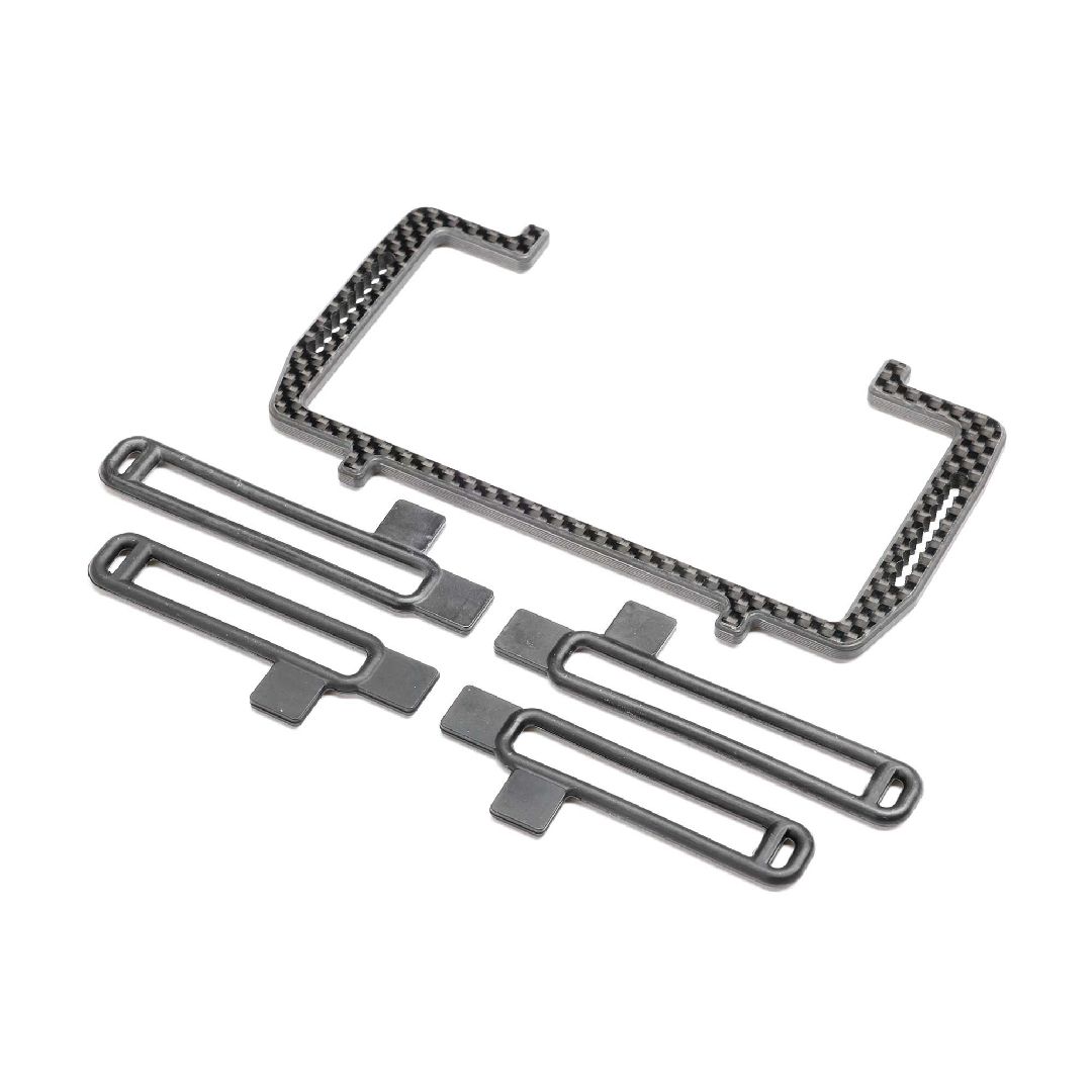 TLR Battery Mount Set, Carbon: 22X