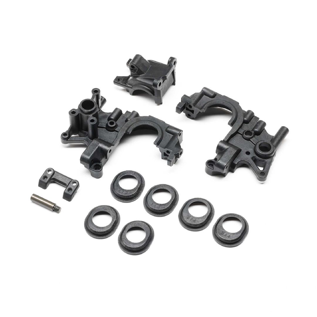 TLR Gearbox Set, Rear Sway Bar Mount, Idler Shaft: 22X