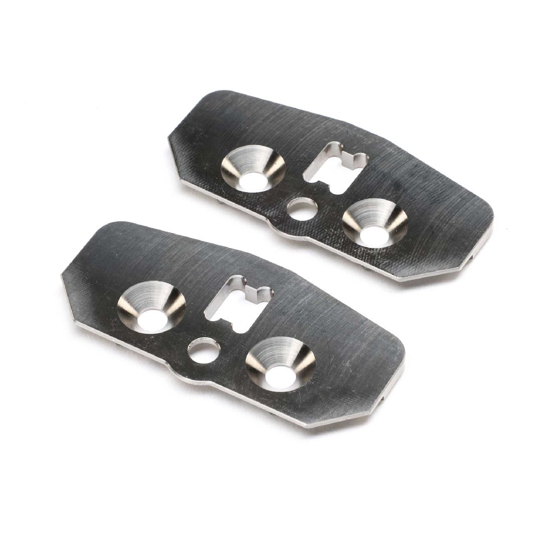 TLR Skid Plate, Adjustable Chassis, +2, Titanium (2): 8X 2.0