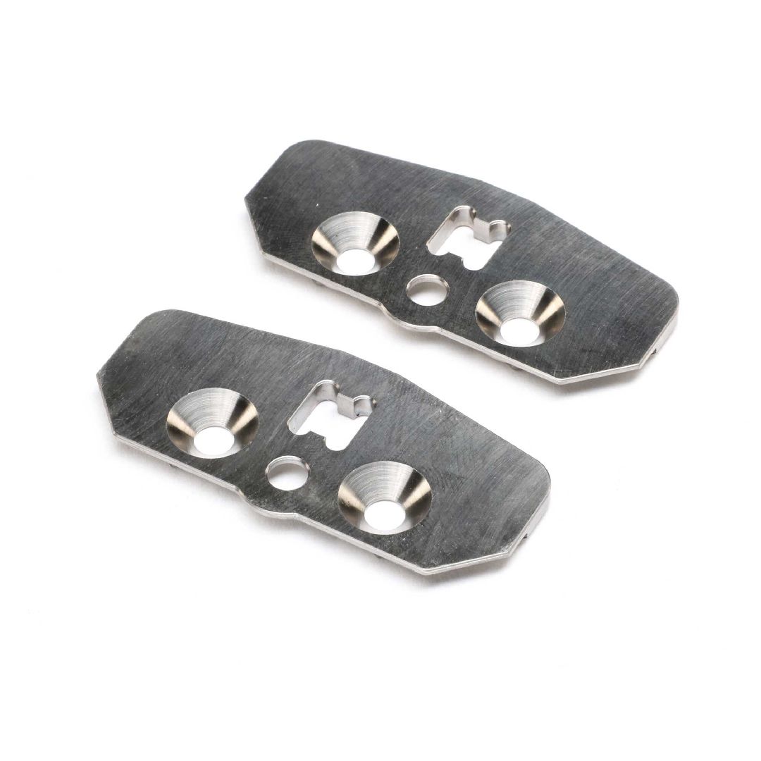TLR Skid Plate, Adjustable Chassis, +1, Titanium (2): 8X 2.0