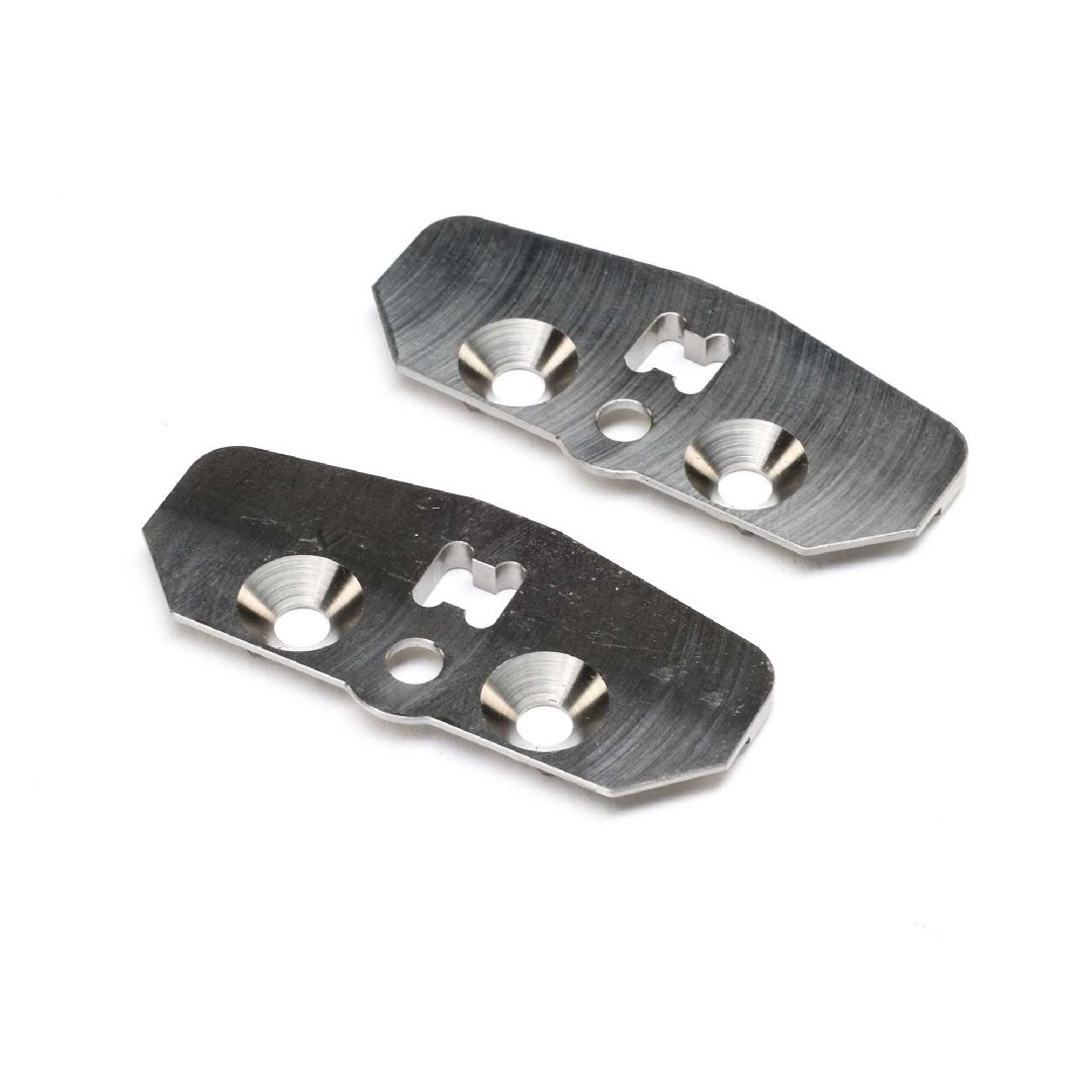 TLR Skid Plate, Adjustable Chassis, STD, Titanium (2): 8X 2.0
