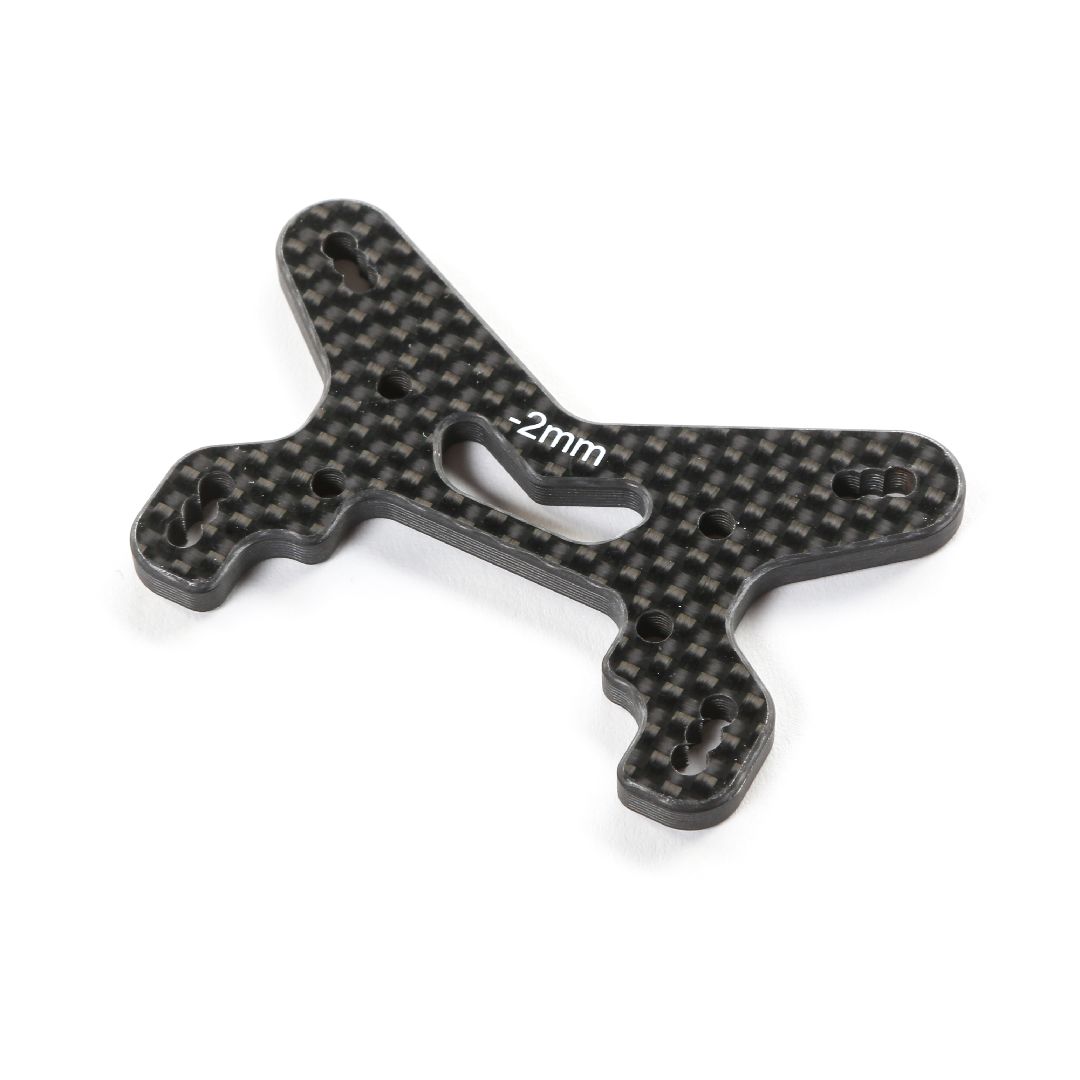 TLR Carbon Front Shock Tower, -2mm