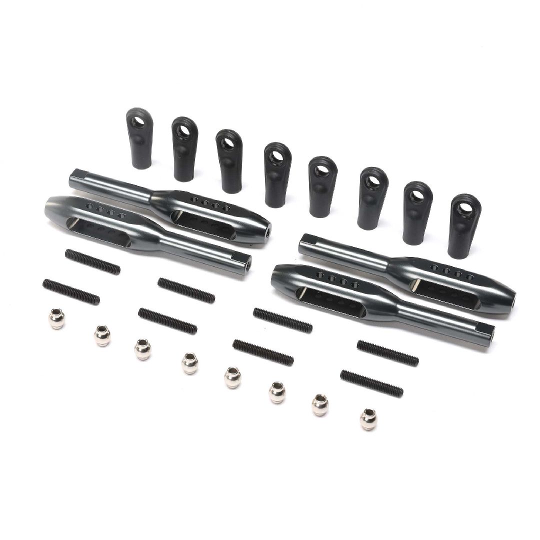 TLR LwrShck Mount 4-Link BarSet, 13.5 (4): LMT, TTLMT