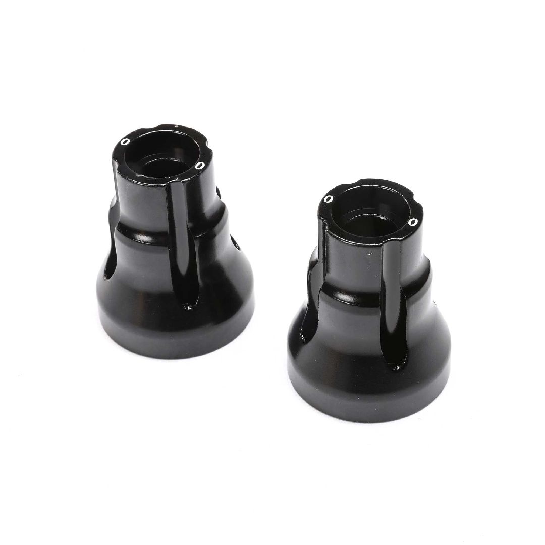 TLR Rear Axle Mount Set,0 Deg,AL, BLK: LMT, TTLMT