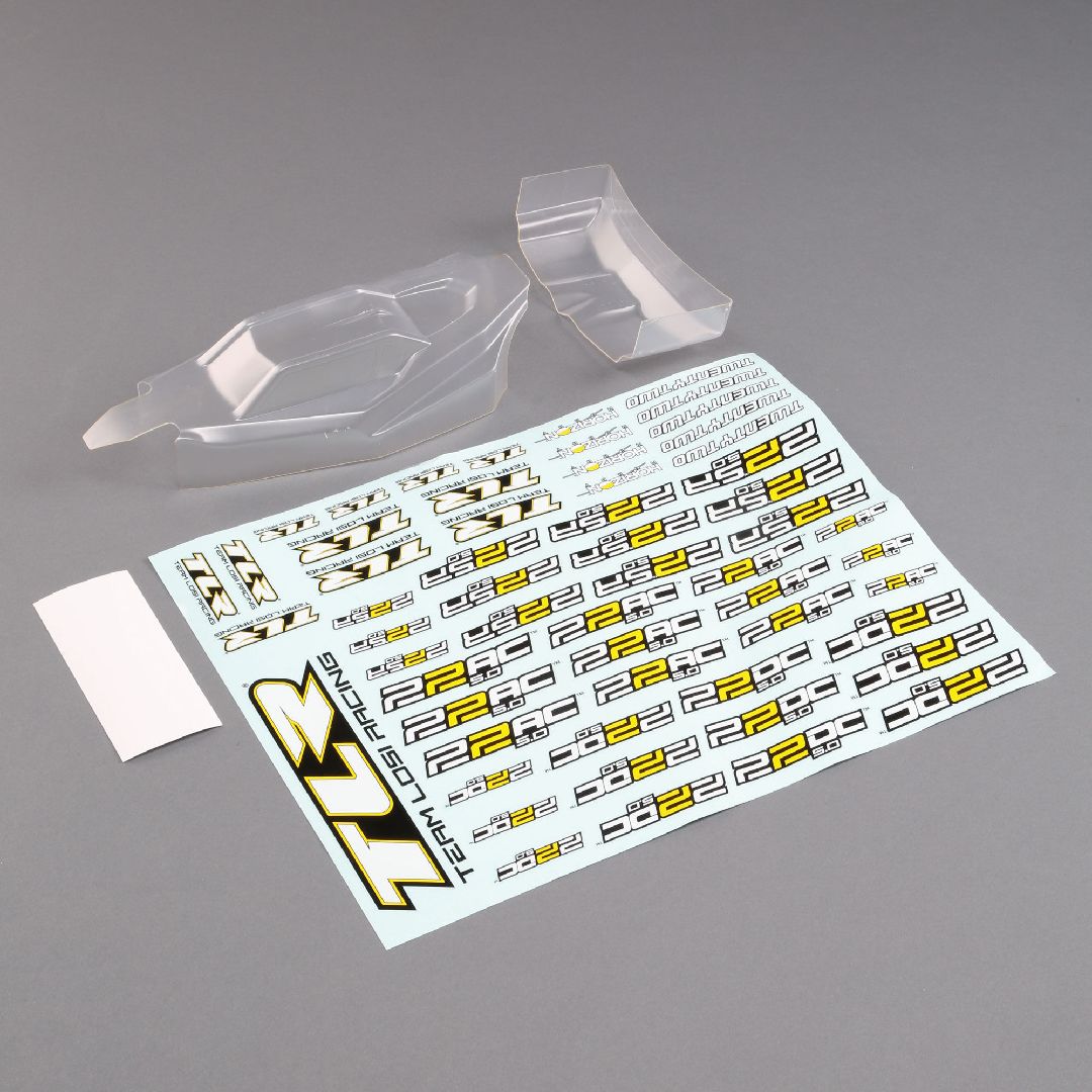 TLR Lightweight Body & Wing, Clear: 22 5.0