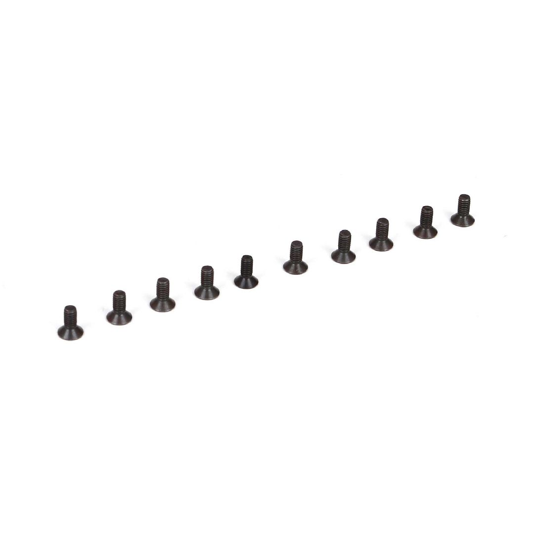 TLR Flat Head Screws, M2.5 x 6mm (10)