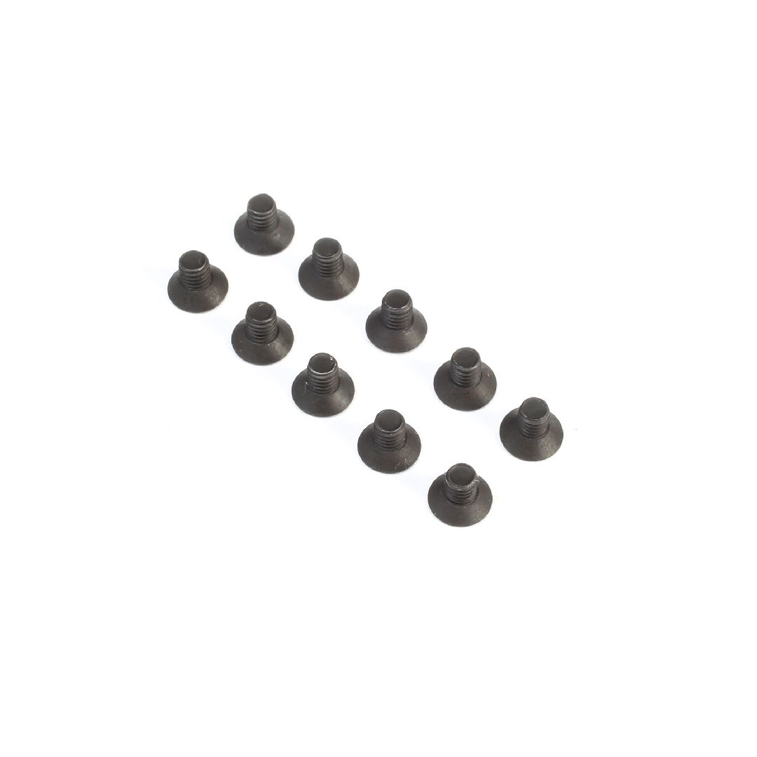 TLR Flat Head Screws, M2.5 x 4mm (10)
