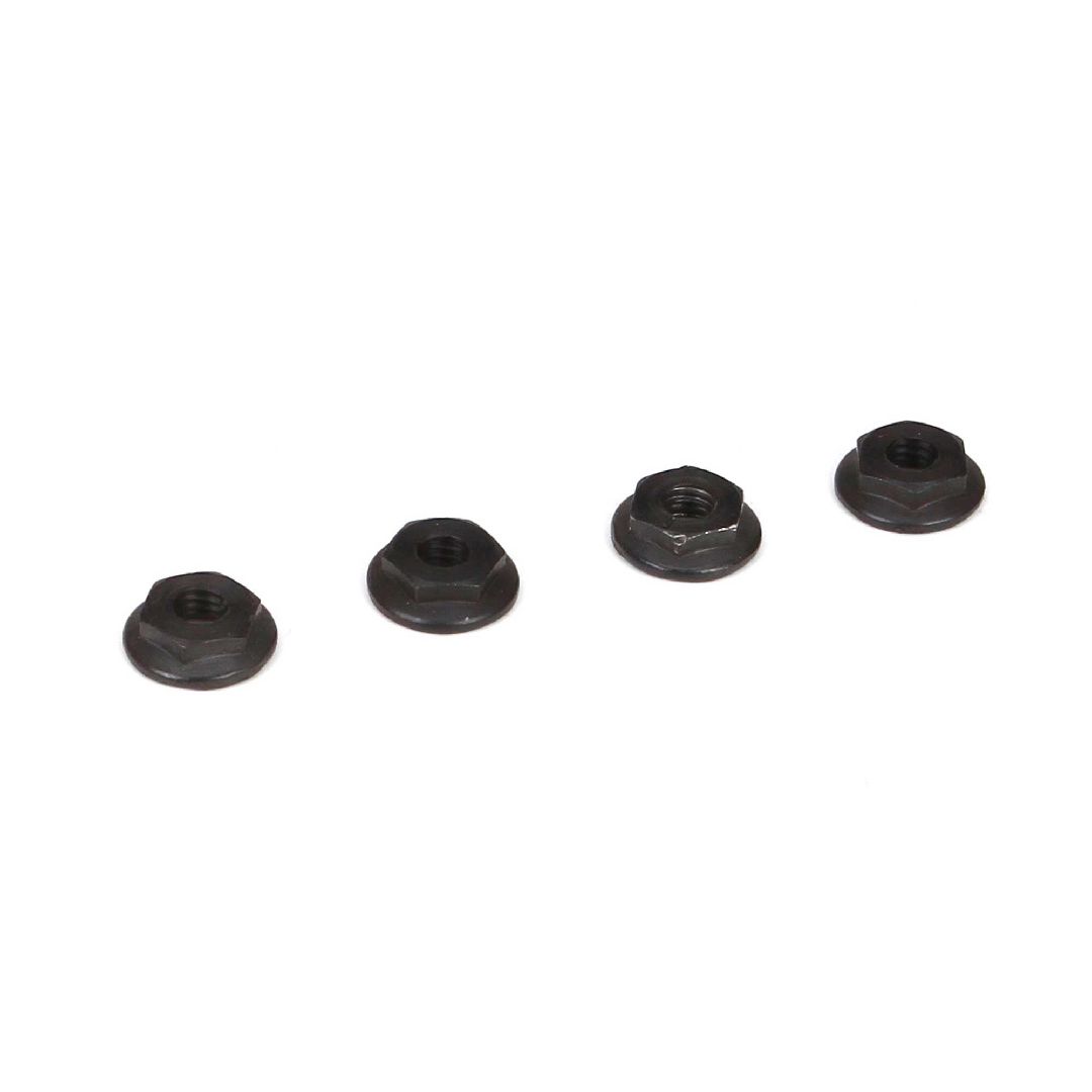 TLR 4mm Low Profile Serrated Nuts (4)