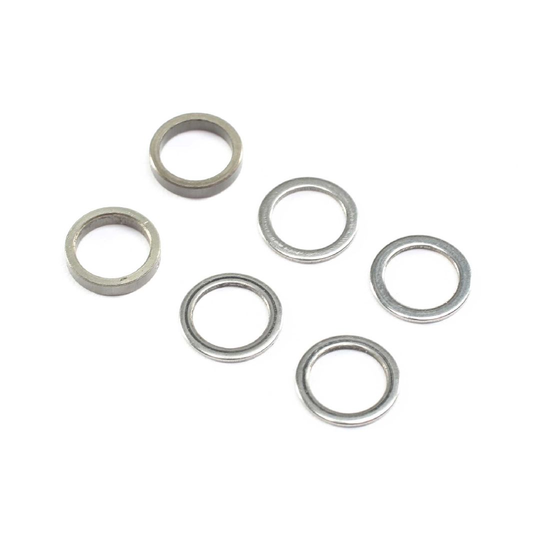 TLR Axle Spacer Set, 2x1.3mm(2), 4x0.5mm (4)