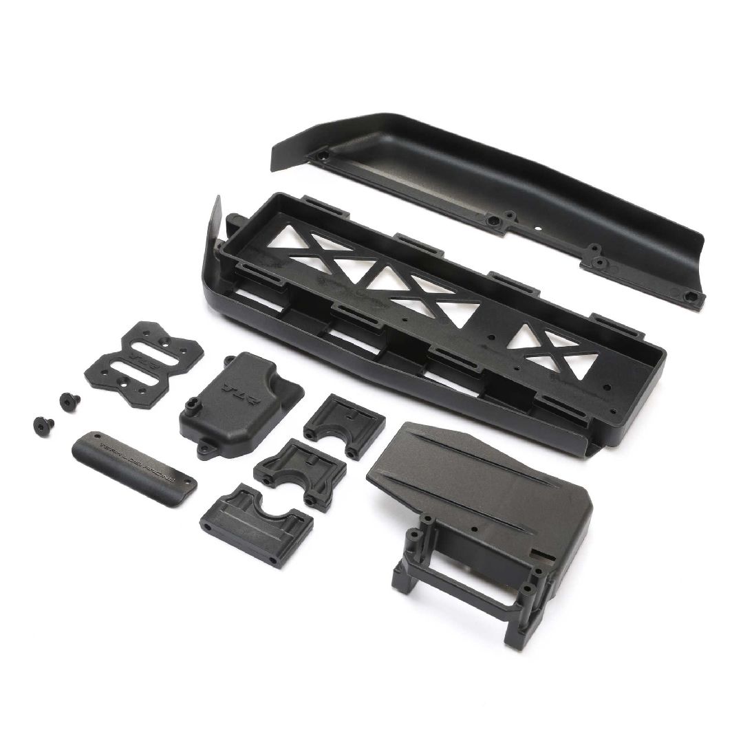 TLR Battery Tray, Center Diff & Servo Mount: 8XE 2.0
