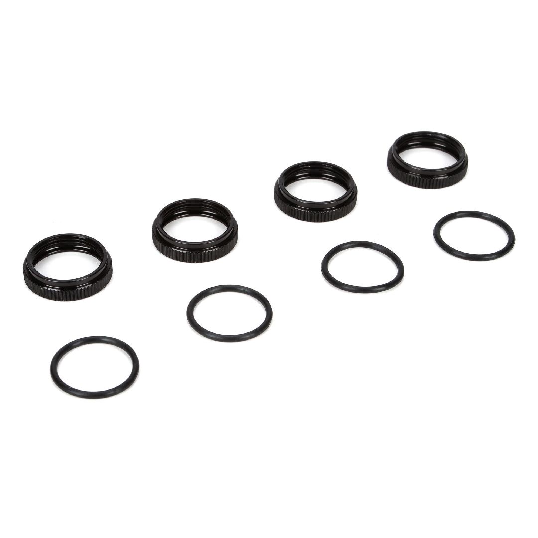 TLR 16mm Shock Nuts & O-rings: 8B 3.0
