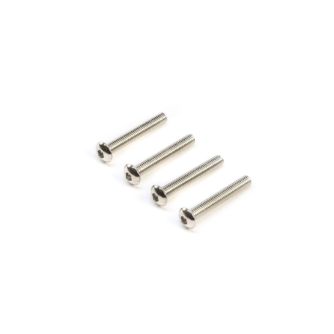 TLR Left Hand Button Head Screws, M3x20mm (4)
