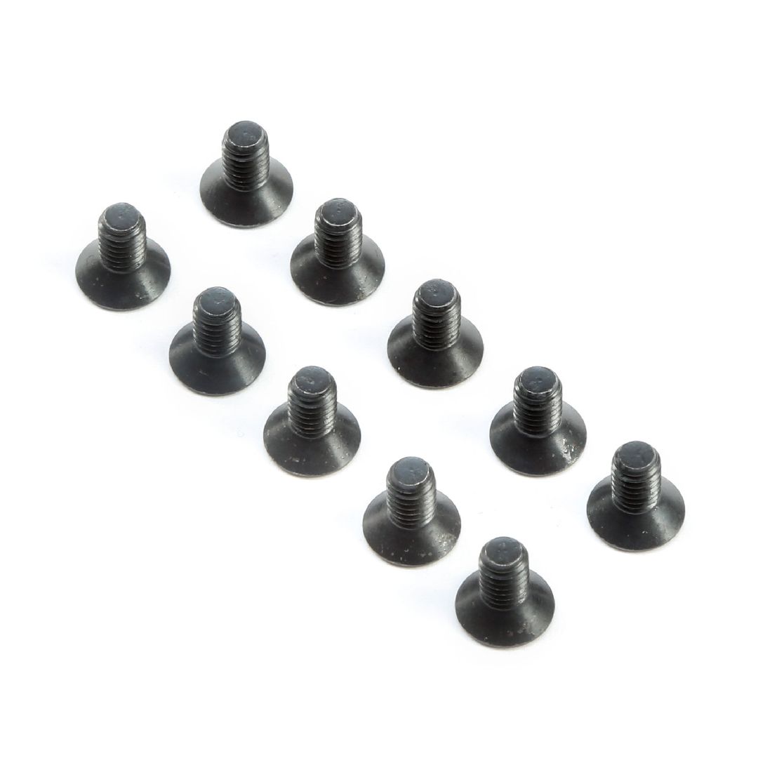 TLR Flat Head Screws, M4x8mm (10)
