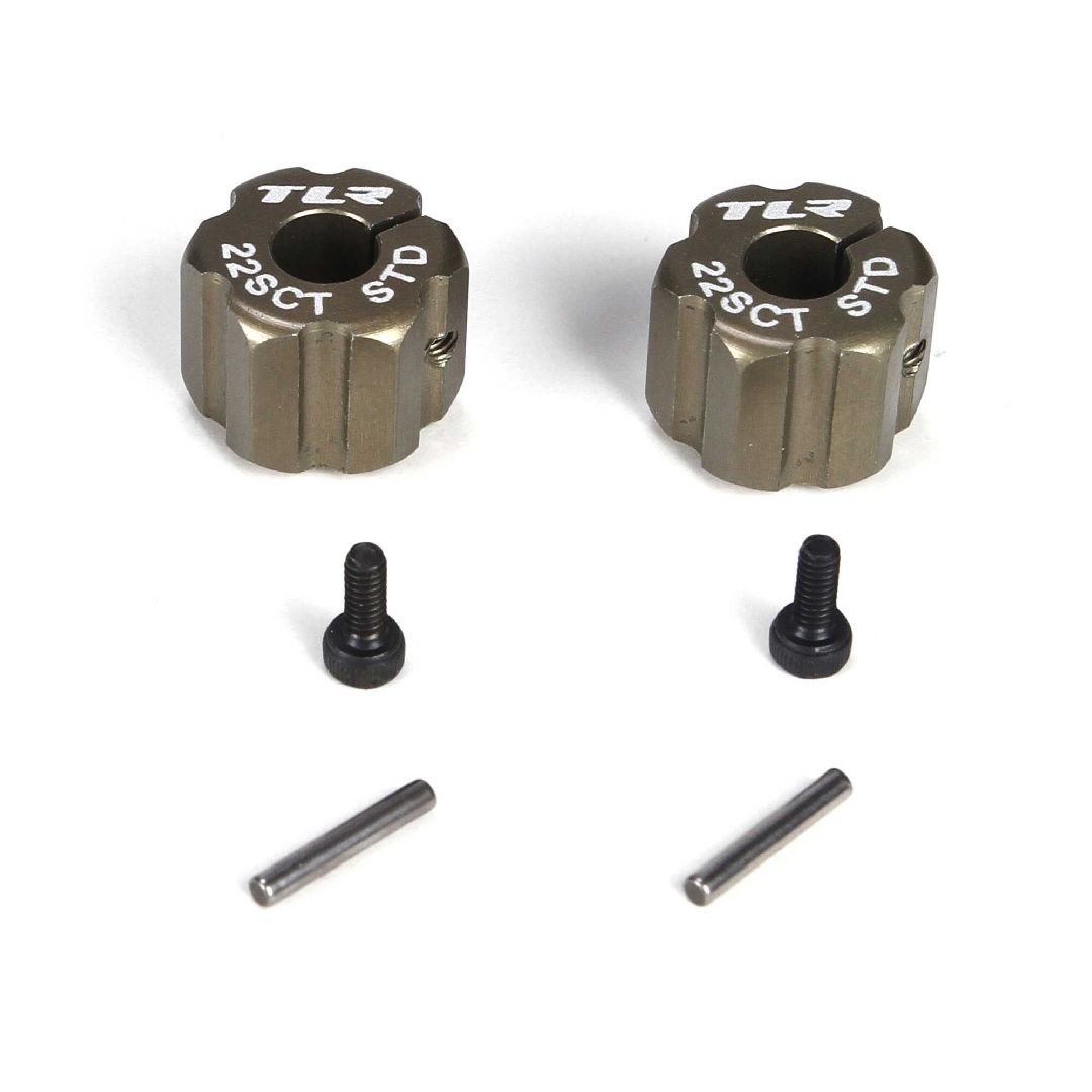 TLR Rear Hex, Standard Width, Aluminum: 22SCT