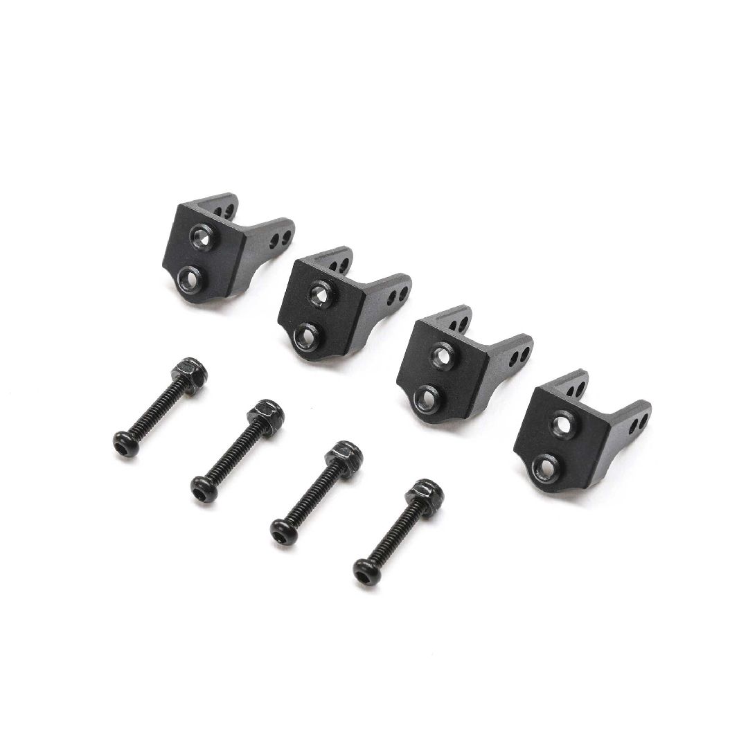 TLR Upper Shock Mount, Aluminum, Black (4): Mini LMT