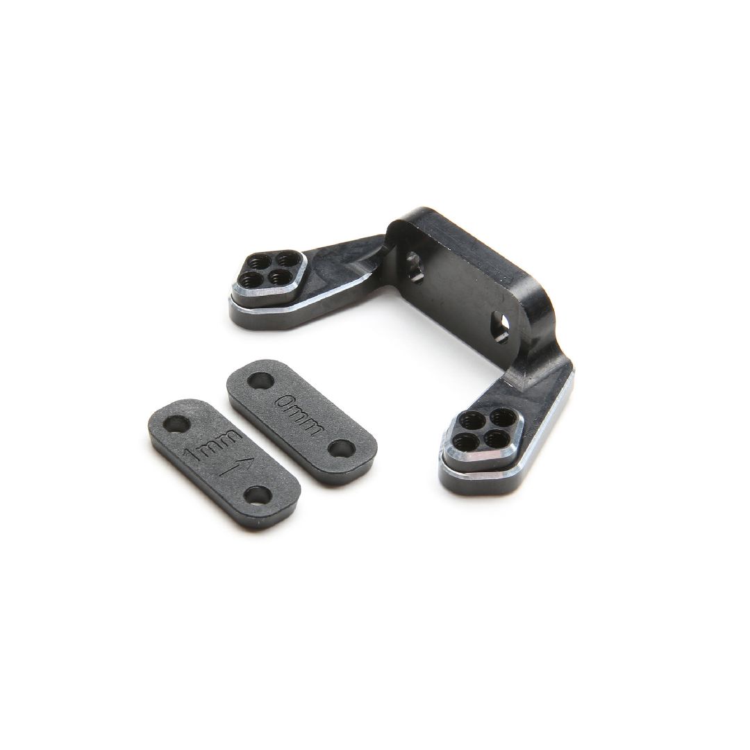 TLR Rear Camber Block, Black, w/Inserts: 22 4.0