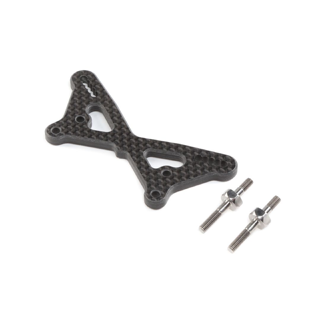 TLR Carbon Front Tower w/Ti Standoffs: 22 5.0