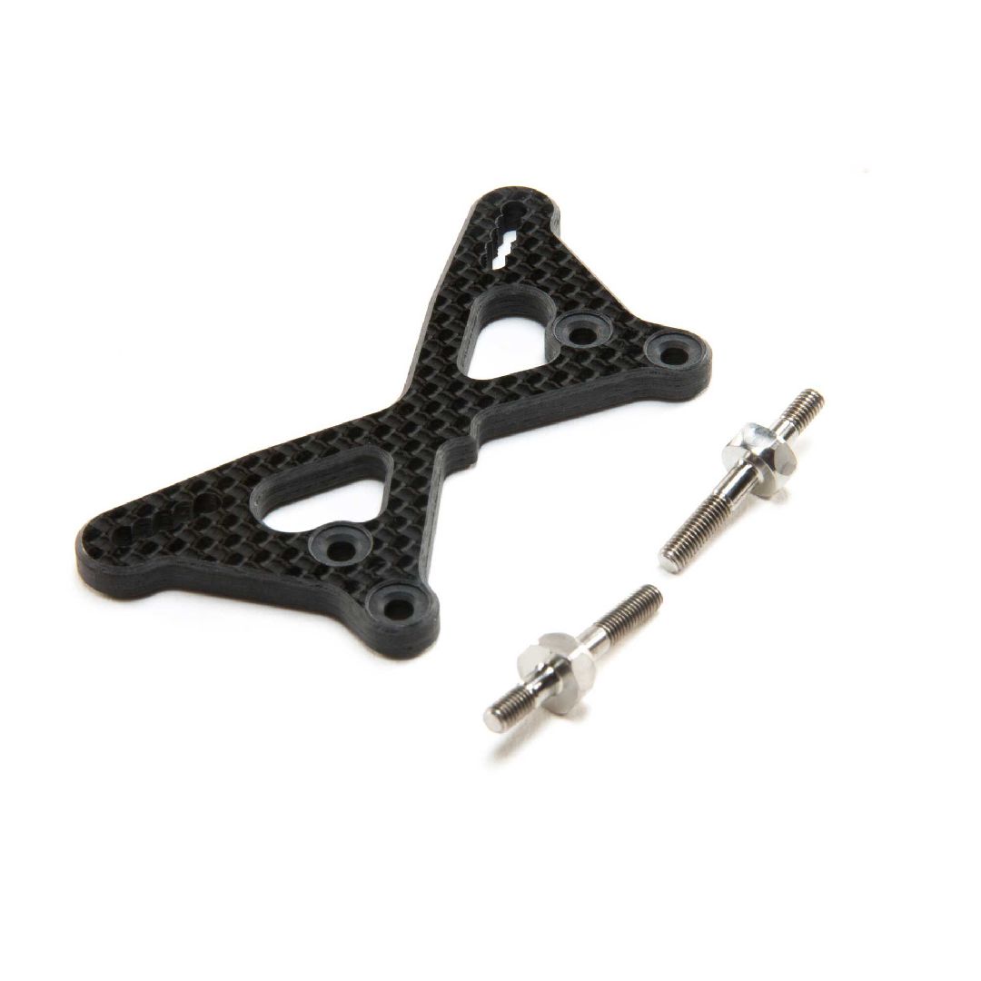 TLR Carbon Front Tower +2mm w/Ti Standoffs: 22 5.0 TLR Carbon Front Tower +2mm w/Ti Standoffs: 22 5.0