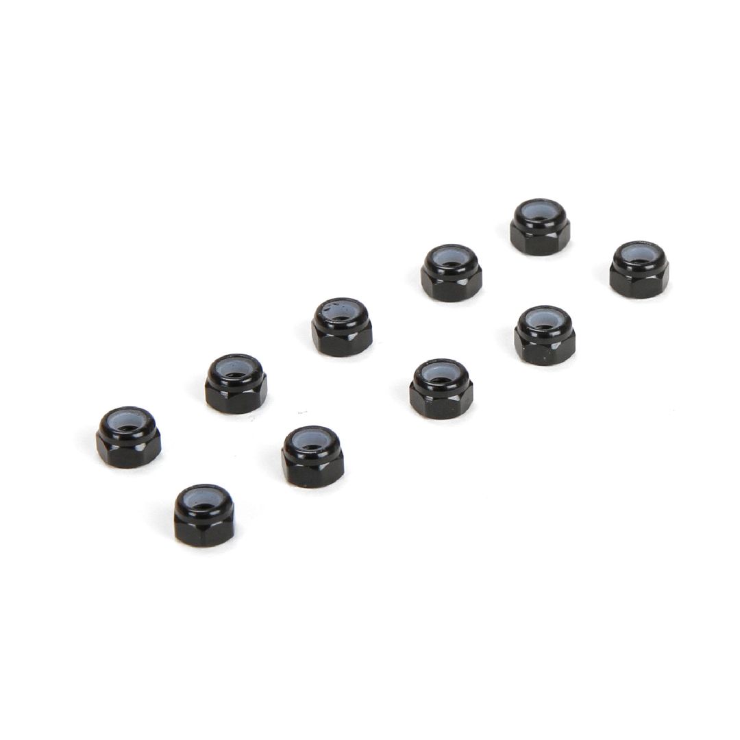 TLR M3 Aluminum Lock Nuts, Black (10)
