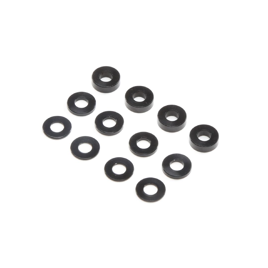 TLR M3 x 6.5mm Aluminum Washer Set, Black (4ea)