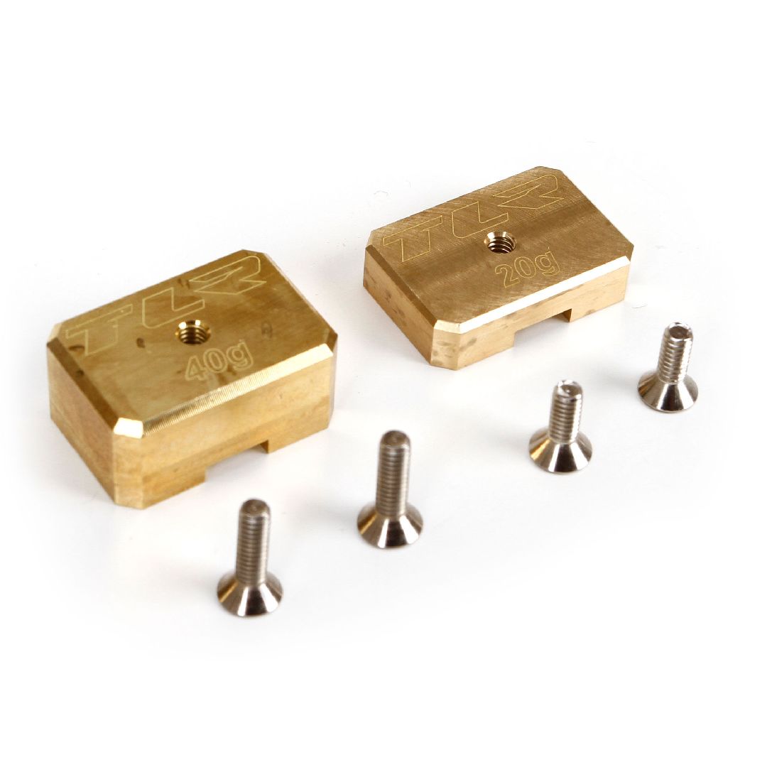 TLR Brass Weight System, 20g, 40g: 8T 3.0