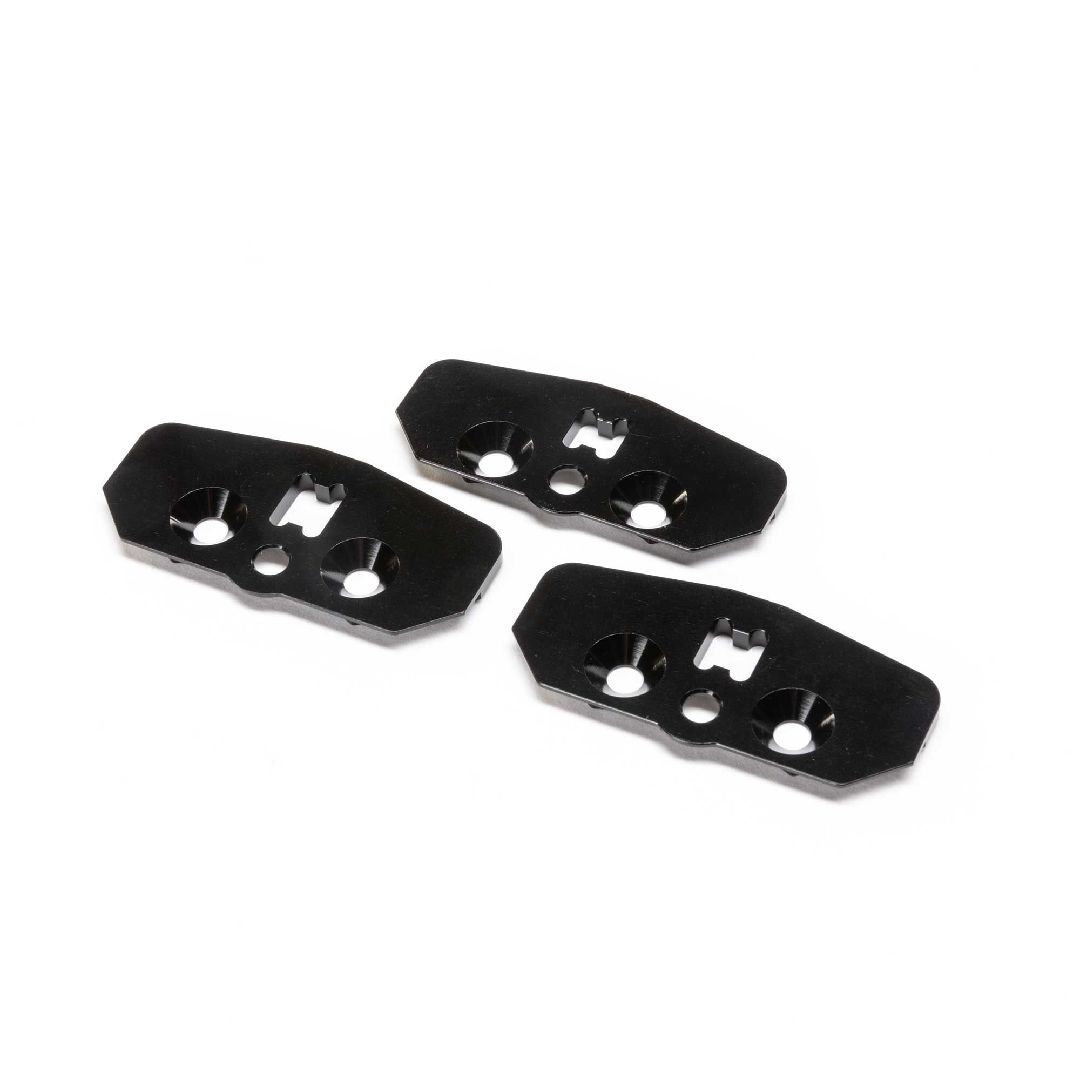 TLR Skid Plate Set, Adj Chassis, Aluminum: 8X 2.0