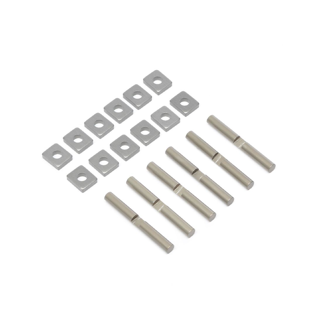 TLR Cross Pins & Support Blocks, Al: 5T, MINI WRC