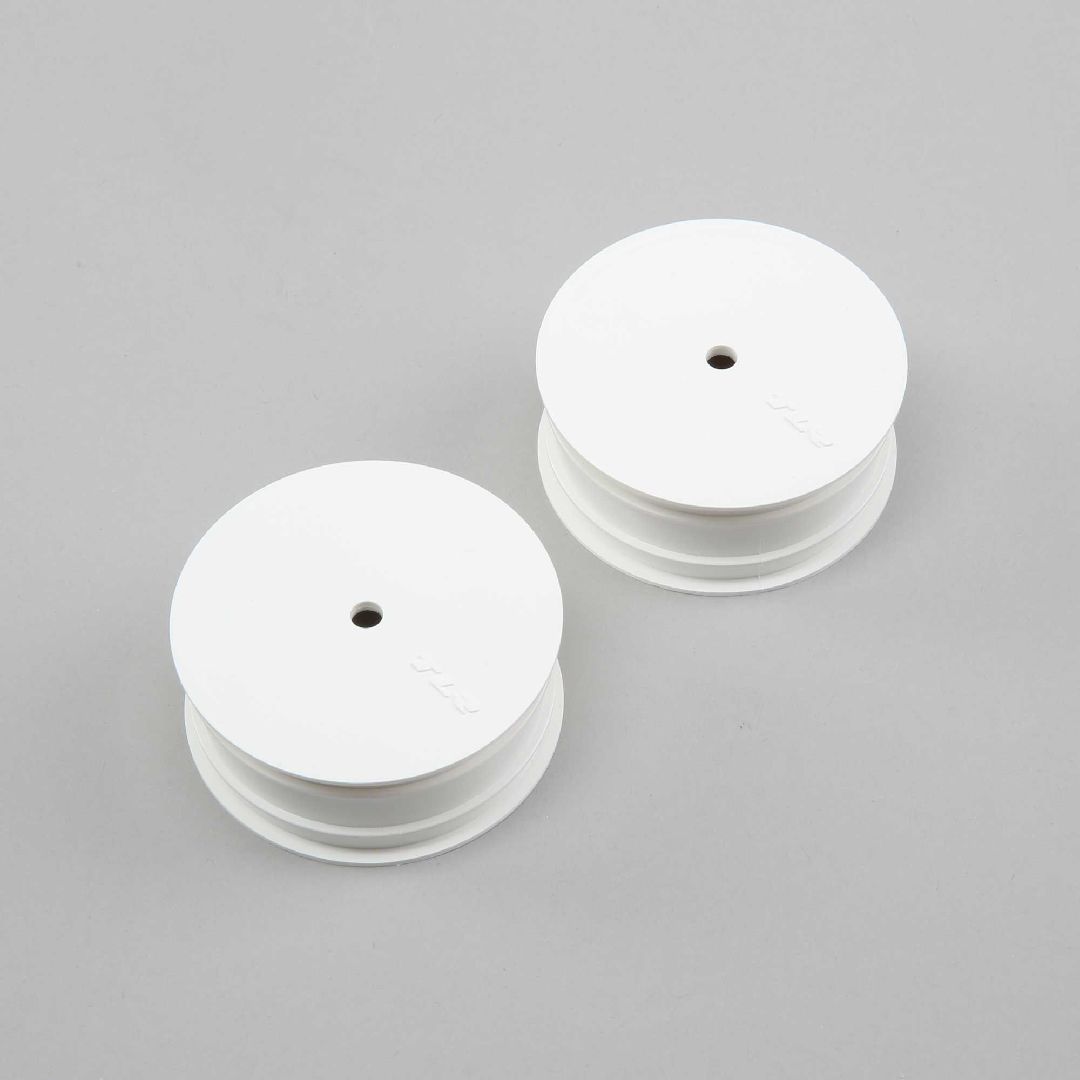 TLR 2.2 Wheel, 12mm Hex, Stiffezel, White (Front) (2): 22 4.0