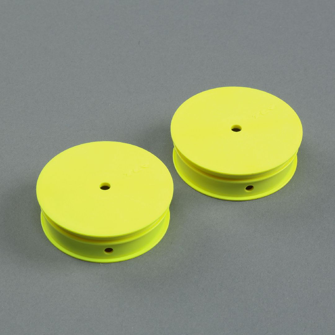 TLR 2.2 Narrow Wheel, 12mm Hex, Stiffezel, Yellow (Front)(2)