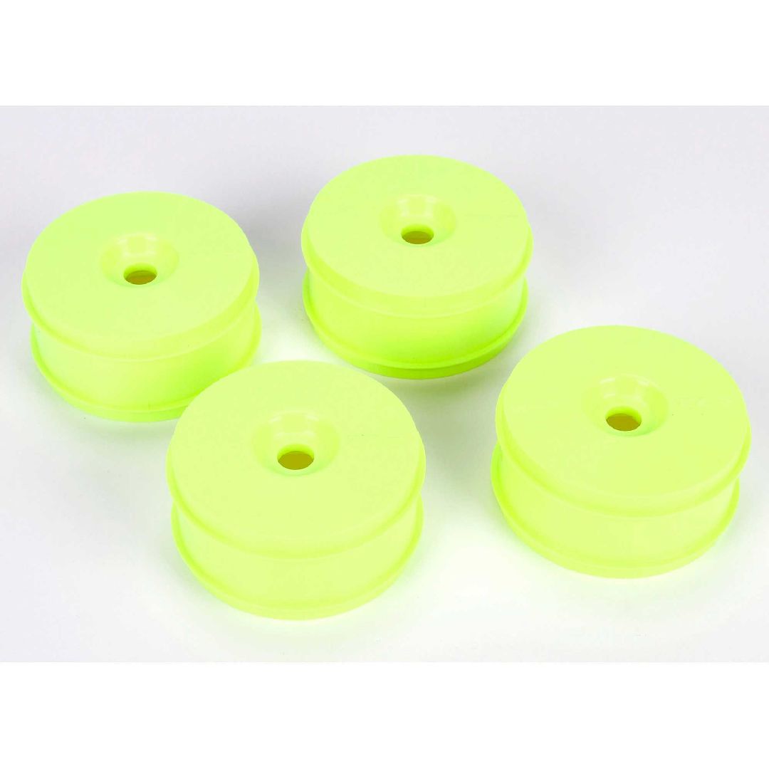TLR 3.3 Dish Wheel, 17mm Hex, Yellow (4): 8IGHT Buggy 3.0