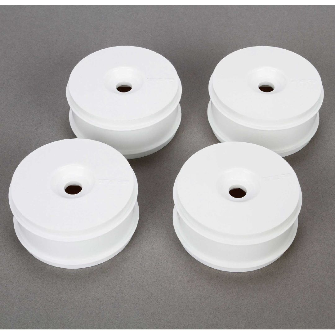 TLR 3.3 Dish Wheel, 17mm Hex, White (Front/Rear) (4)