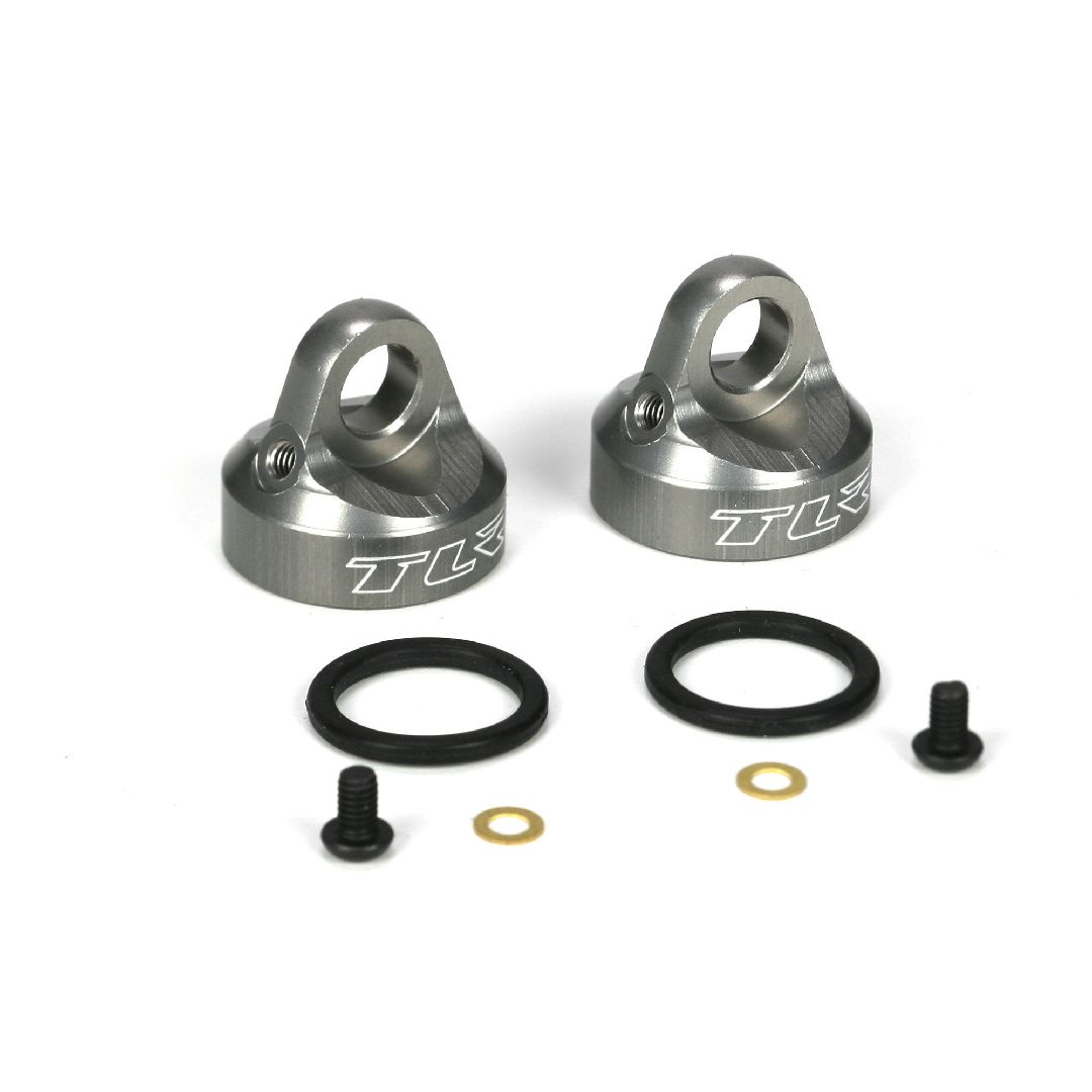 TLR Bleeder Shock Caps, Aluminum (2): TEN