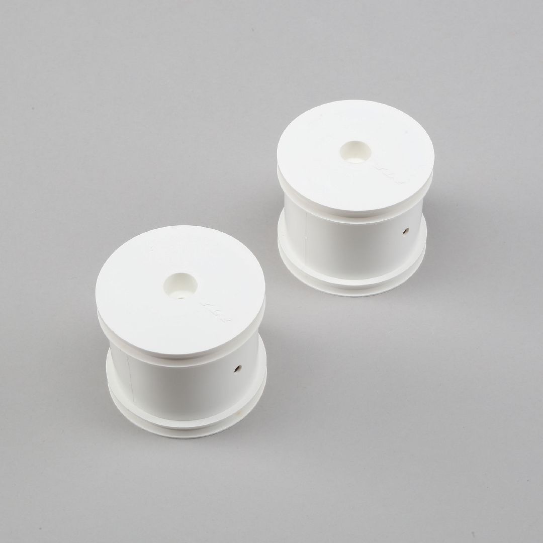 TLR Front/Rear Wheel, White: (2) 22T