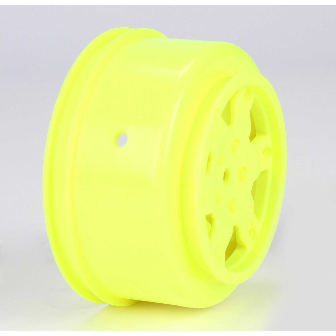 TLR 1/10 2.2/3.0 Wheel, 12mm Hex, Yellow (front/rear)(2): 22SCT