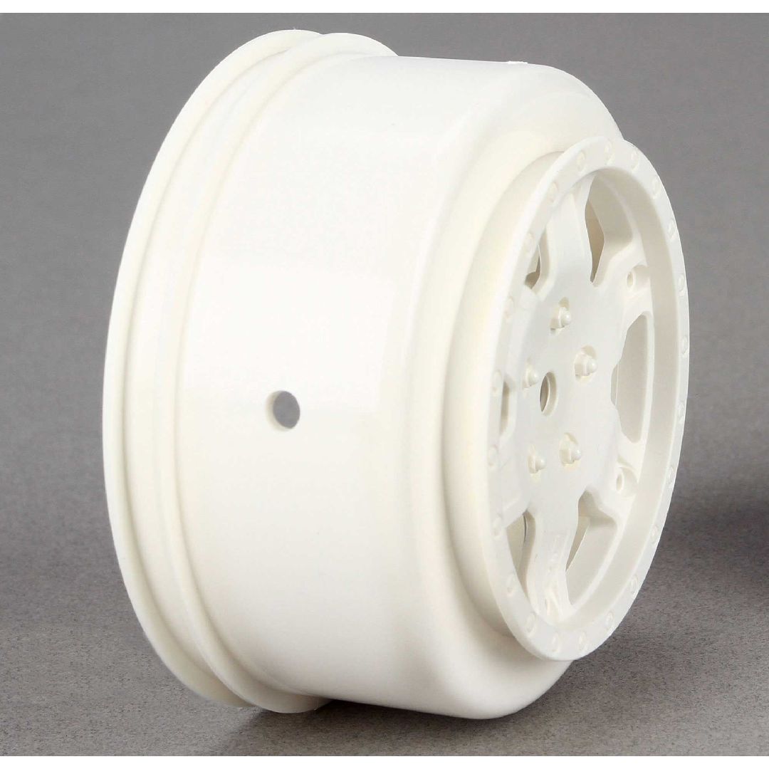 TLR 1/10 2.2/3.0 Wheel, 12mm Hex, White (Front/Rear) (2): 22SCT