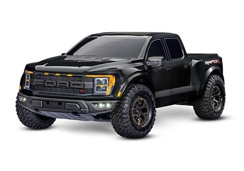 Traxxas Ford Raptor R (Black): 1/10 Pro Scale 4WD Replica Truck. Ready-To-Race with TQi Traxxas Link Enabled 2.4GHz Radio System and Traxxas Stability Management (TSM). Brushless VXL-3s ESC (Fwd/Rev). Requires: Battery and Charger
