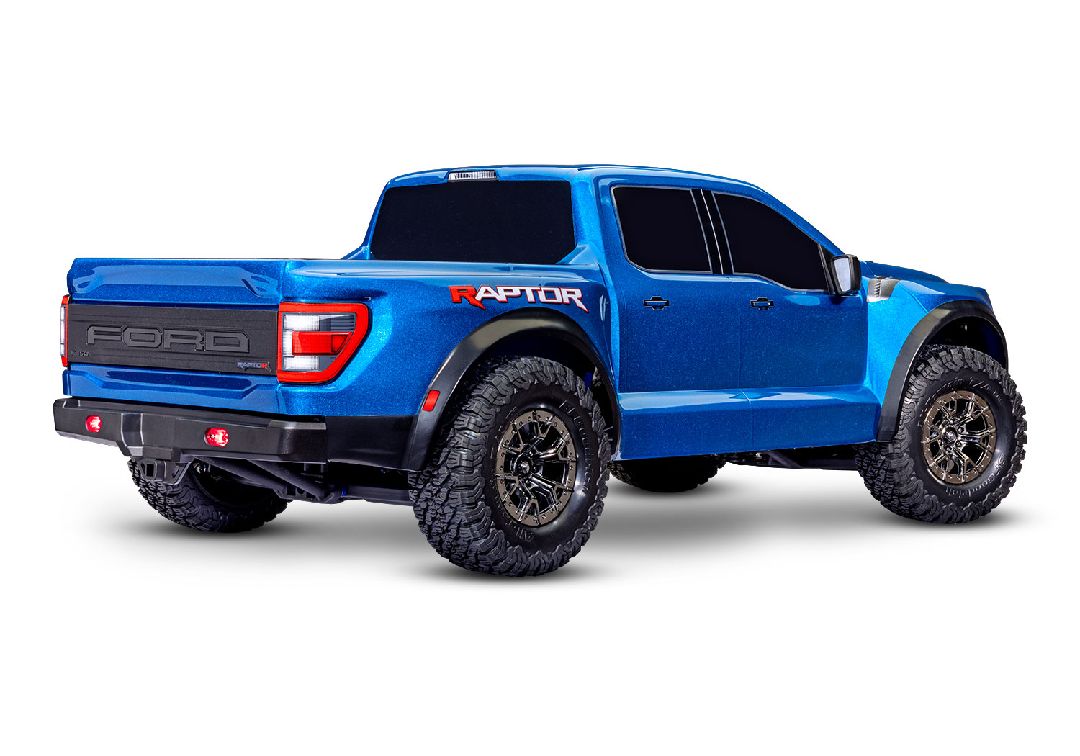Traxxas Ford Raptor R w/ Brushless VXL-3s ESC - Metallic Blue - Click Image to Close