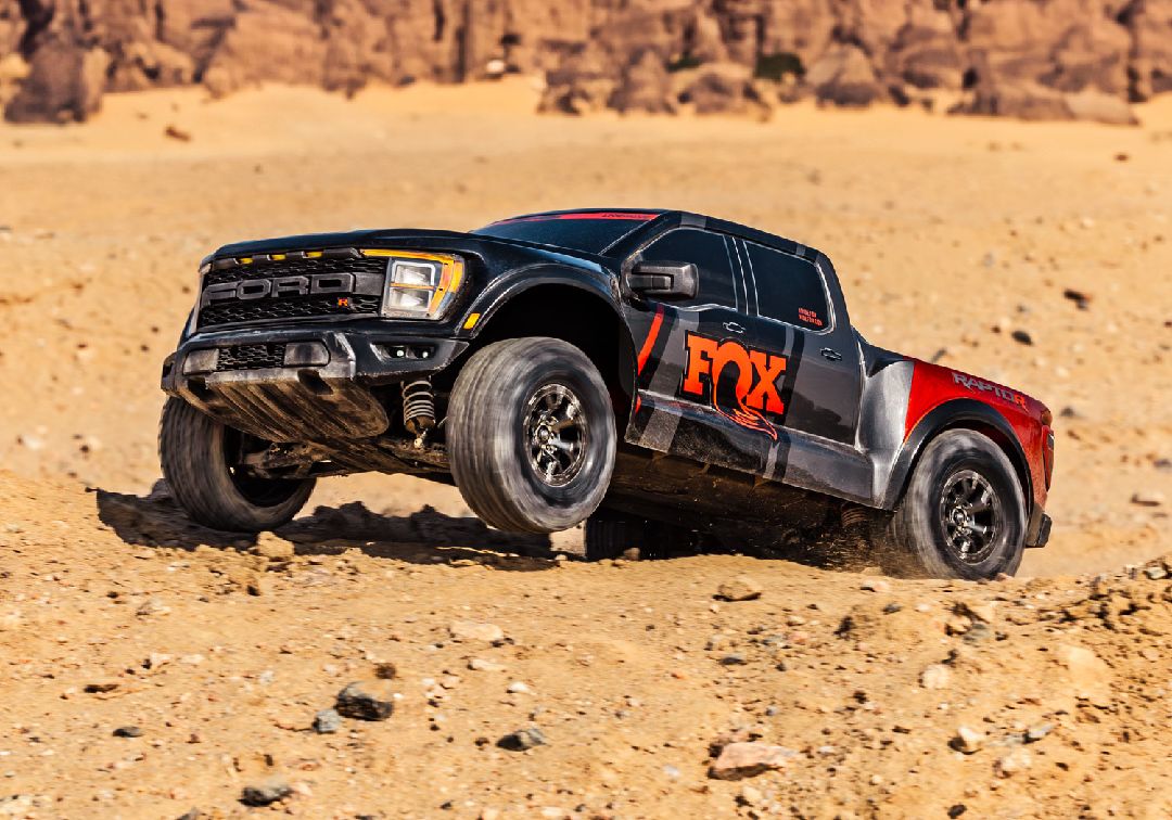 Traxxas Ford Raptor R w/ Brushless VXL-3s ESC - Fox - Click Image to Close