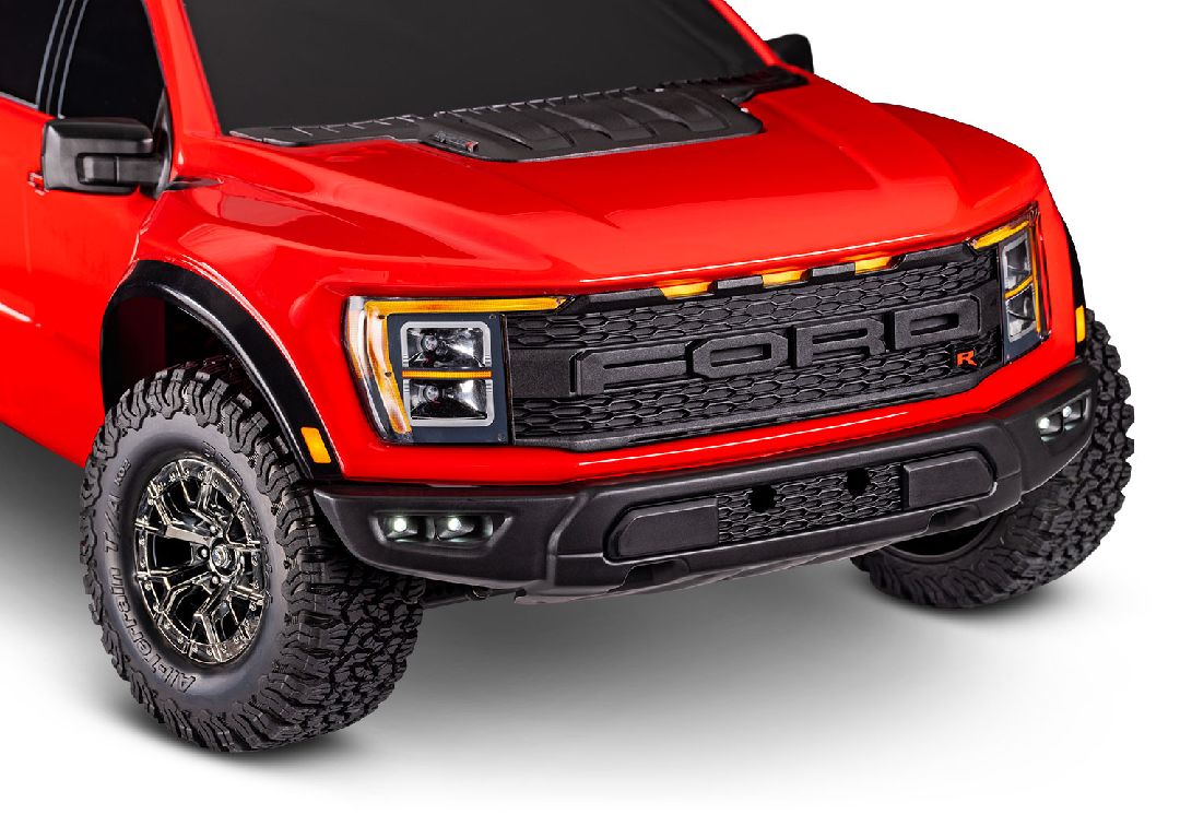 Traxxas Ford Raptor R w/ Brushless VXL-3s ESC - Red - Click Image to Close