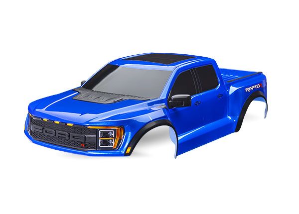 Traxxas Body, Ford Raptor R, Complete (Blue) - Click Image to Close