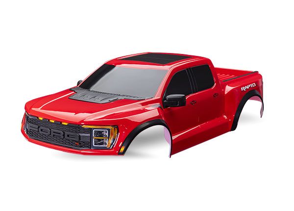 Traxxas Body, Ford Raptor R, Complete (Red) - Click Image to Close