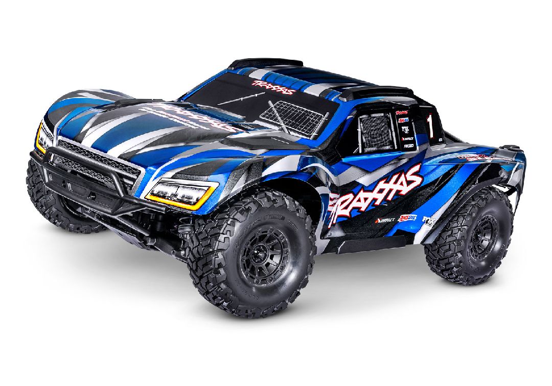 Traxxas Maxx Slash 1/8 4WD Brushless Short Course Truck - Blue - Click Image to Close