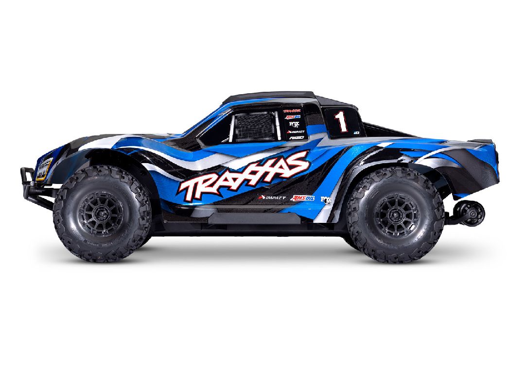 Traxxas Maxx Slash 1/8 4WD Brushless Short Course Truck - Blue - Click Image to Close