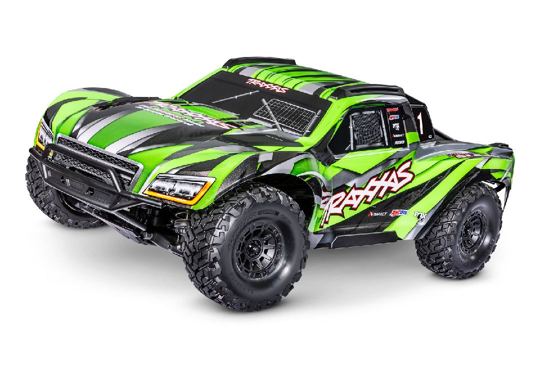 Traxxas Maxx Slash 1/8 4WD Brushless Short Course Truck -Green - Click Image to Close