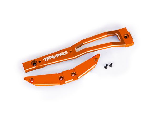 Traxxas Chassis brace, front, 6061-T6 aluminum (orange-anodized/ 2.5x6mm CCS (with threadlock) (2)
