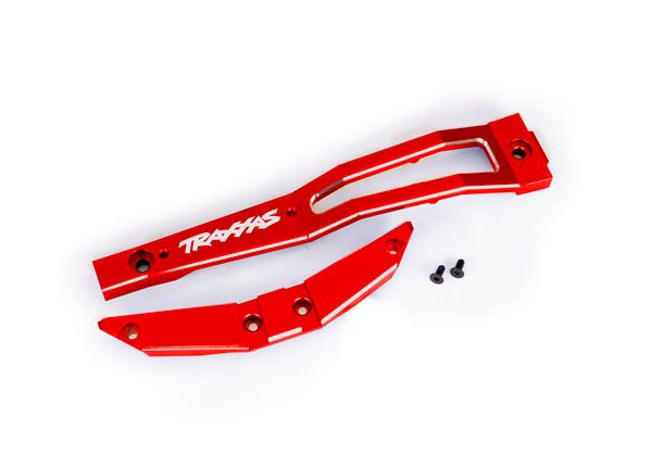 Traxxas Chassis brace, front, 6061-T6 aluminum (red-anodized/ 2.5x6mm CCS (with threadlock) (2)