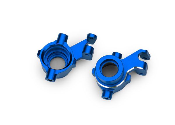 Traxxas Steering blocks, alum w/threadlock, left&right(2)(Blue)